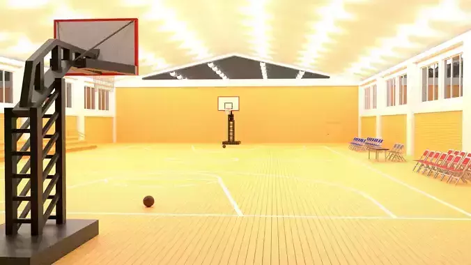 Cartoon Basketball Gym 1