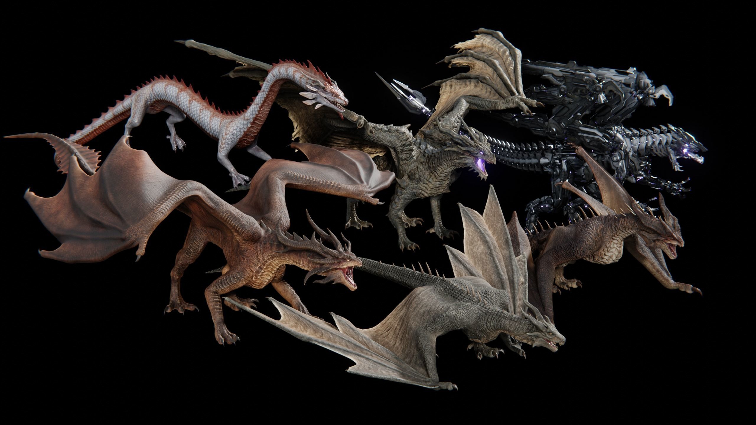 Dragons Megapack 3D Model Collection_9
