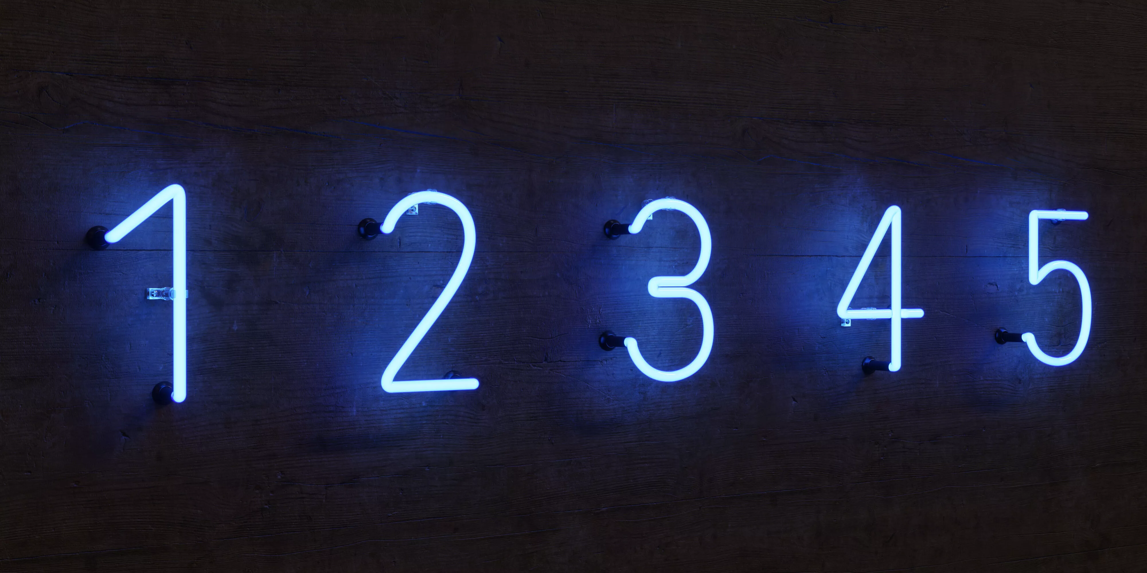 Realistic Neon Numbers 3D model