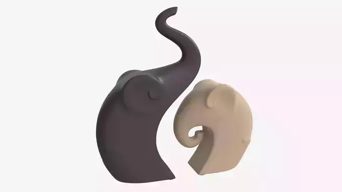 Decorative Ceramic Elephants Set