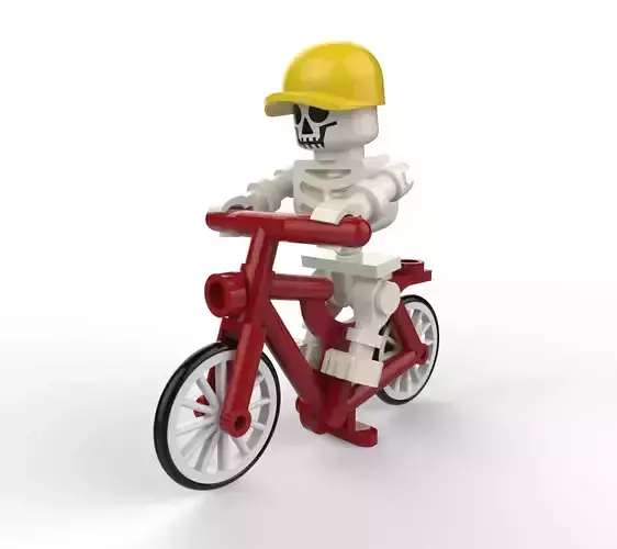 Lego Skeleton - Bicycle 3D model