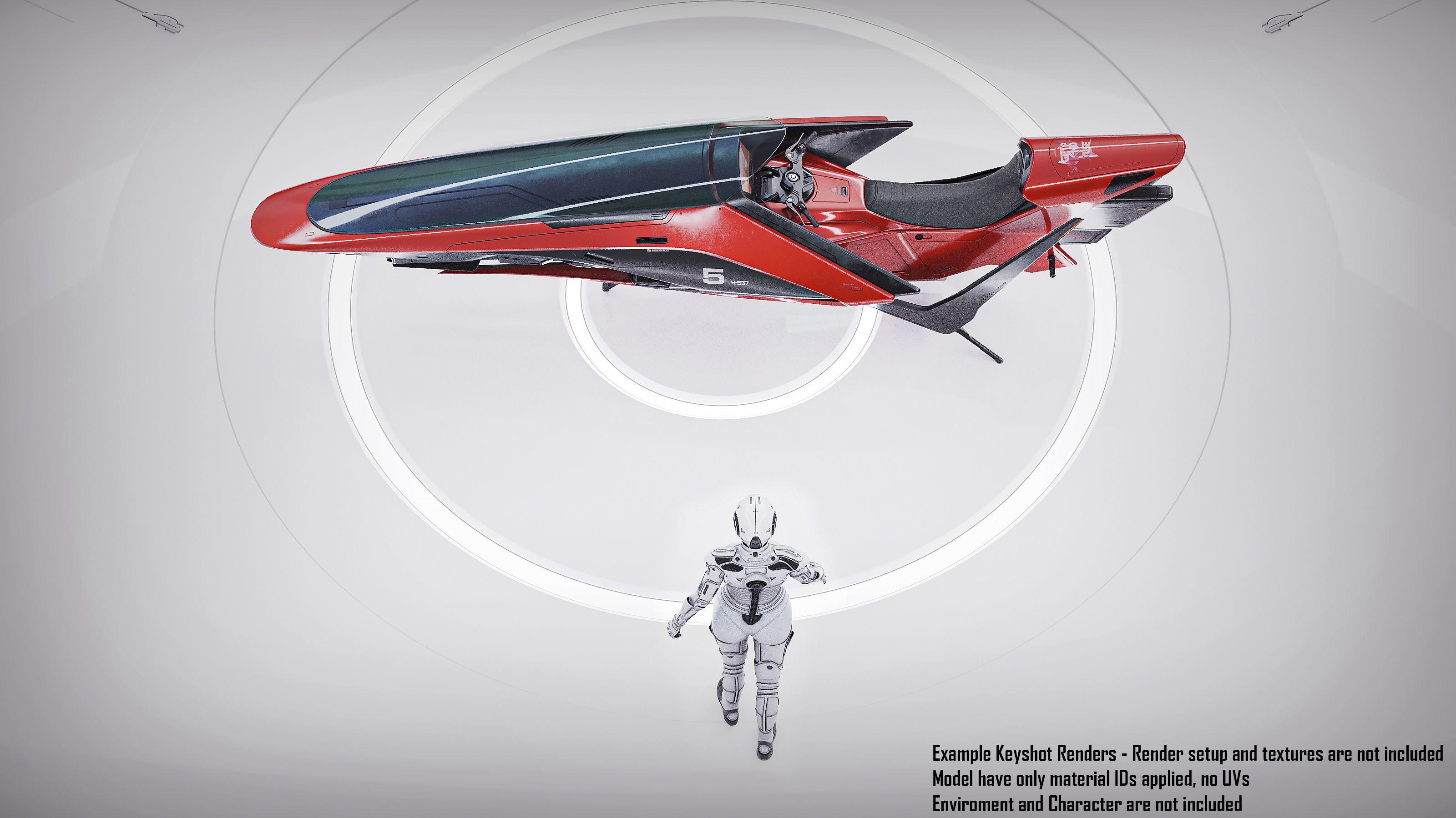 Hover Bike 3D model_1