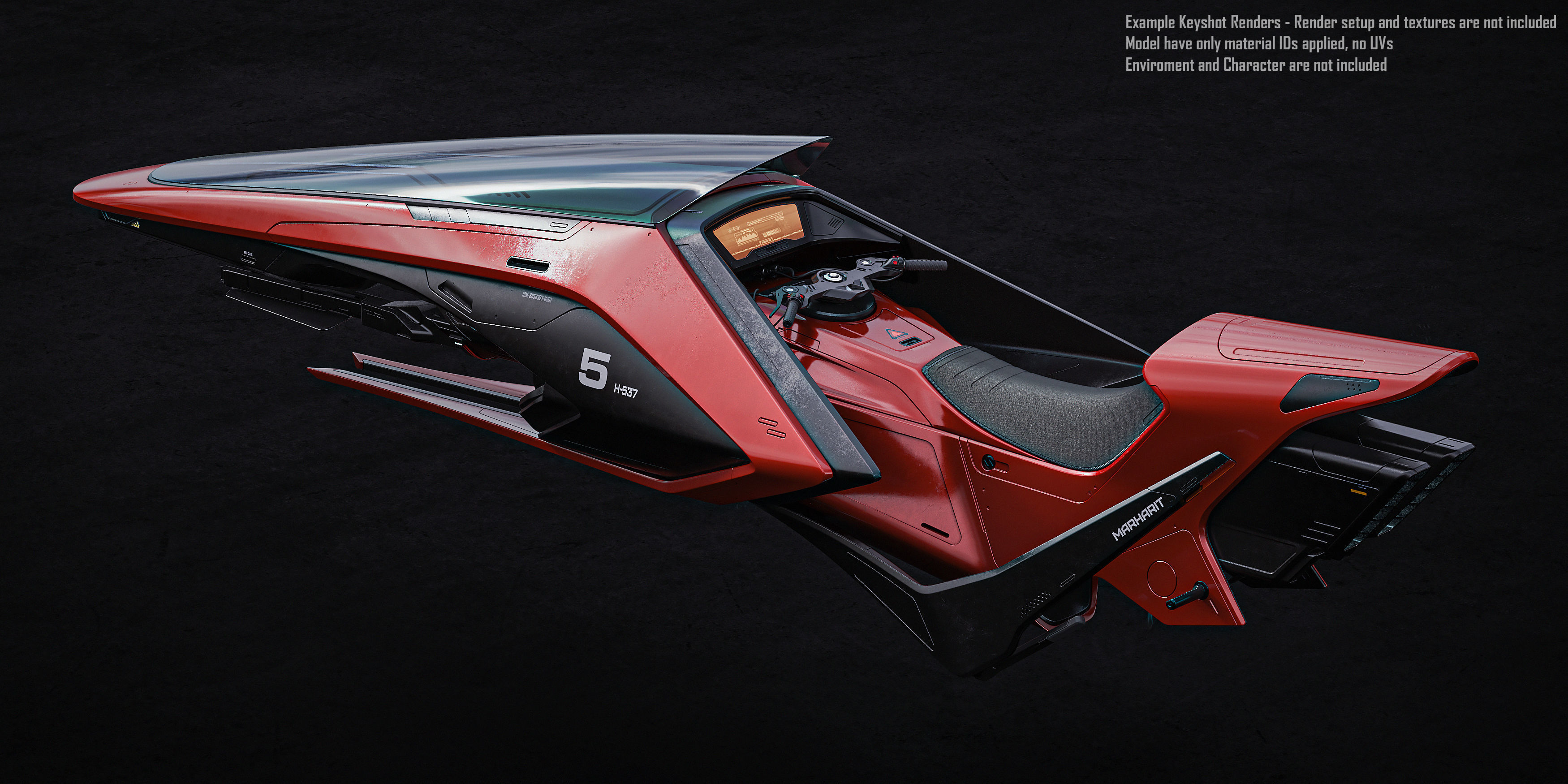 Hover Bike 3D model_9