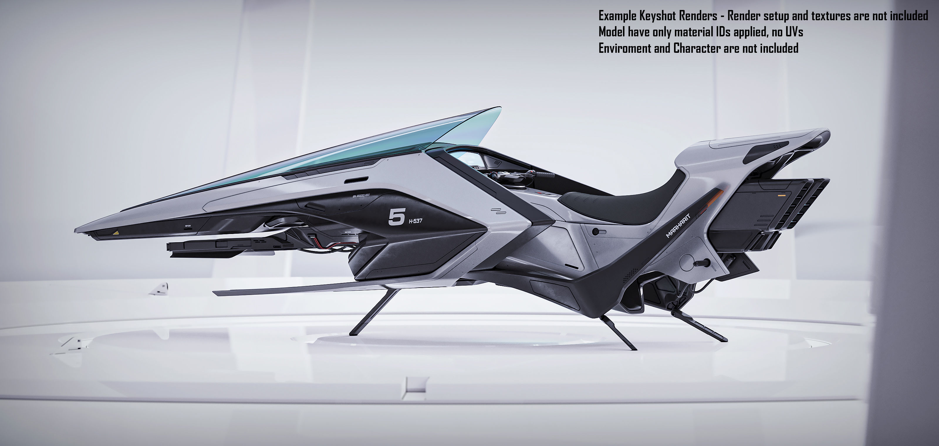 Hover Bike 3D model_3