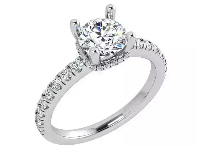 Diamond signet ring 3602 3D print model 