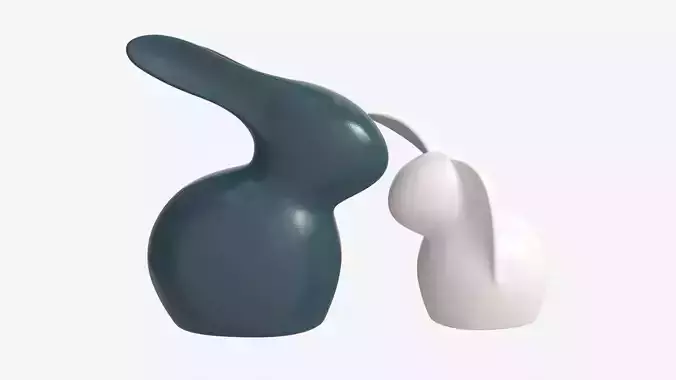 Decorative Ceramic Rabbits Set