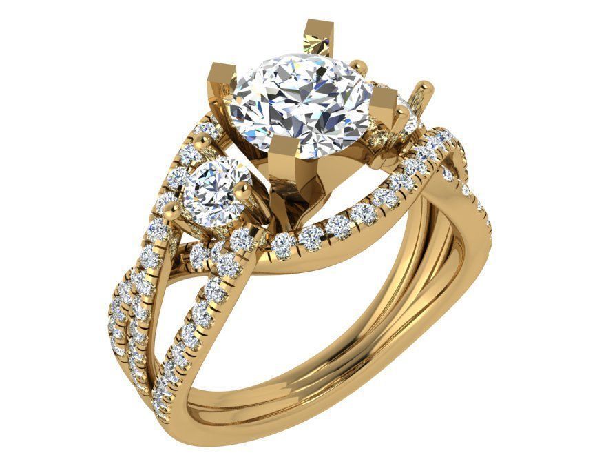 Round textured ring 3604 3D print model 3D print model_1