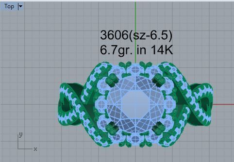 Square Infinity diamond ring 3606 3D print model 3D print model_4
