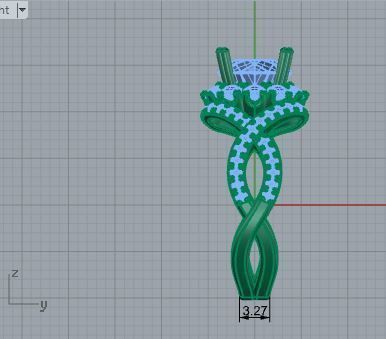 Square Infinity diamond ring 3606 3D print model 3D print model_6