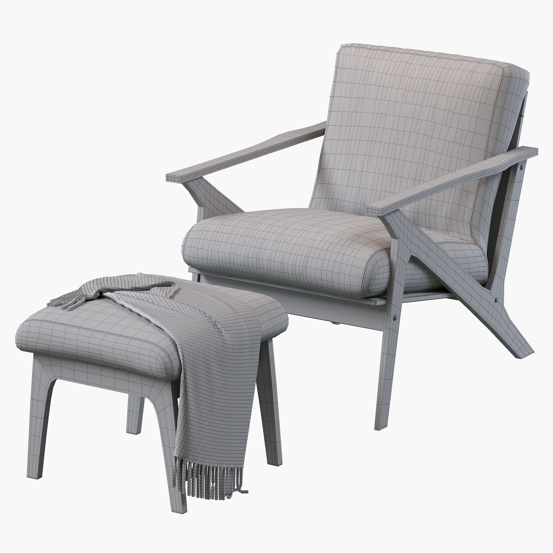 Baxton Studio Bianca Mid-Century 3D model_9