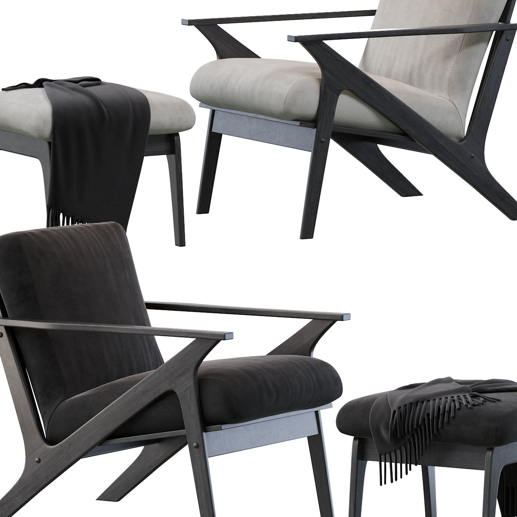 Baxton Studio Bianca Mid-Century 3D model_3