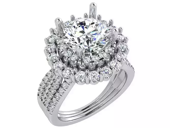 Bright diamond ring 3607 3D print model 