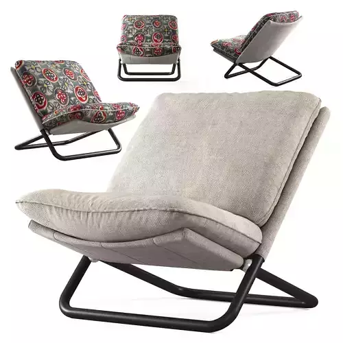 Cross Low Arflex armchair 3D model