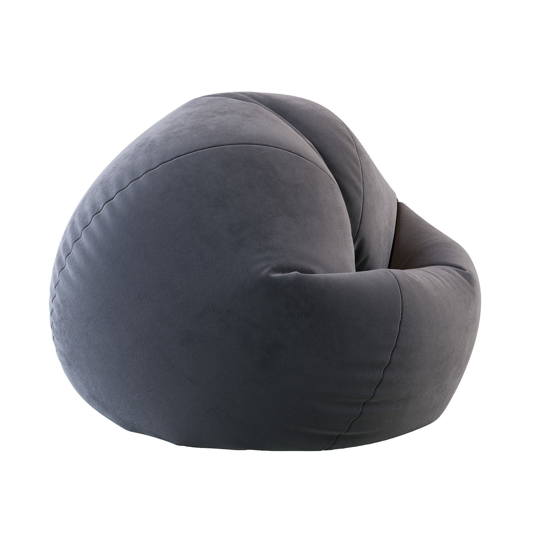  Bean Bag Chair With Bean Filling 3D model_7