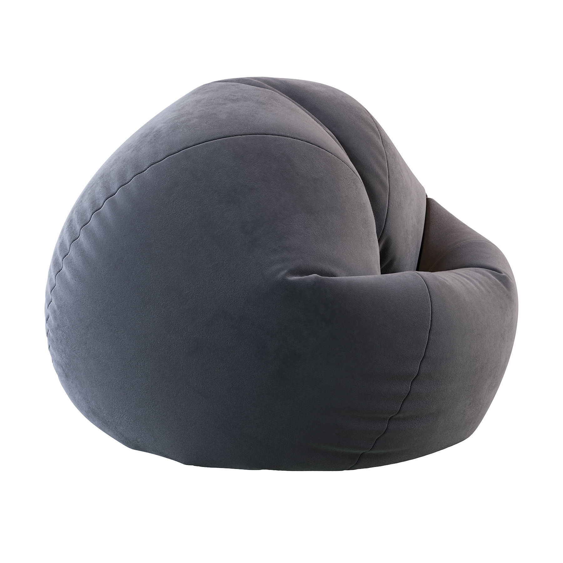  Bean Bag Chair With Bean Filling 3D model_2