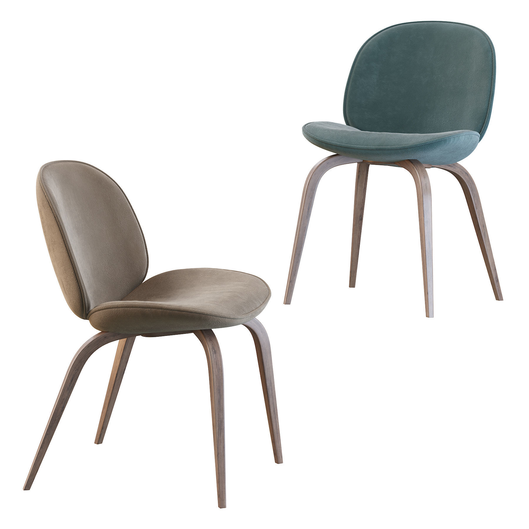 Beetle Dining Chair 3D model_2