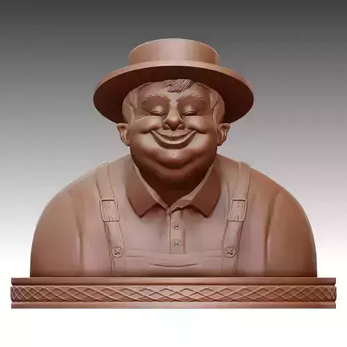 Toon Character -Happy Farmer 3D print model