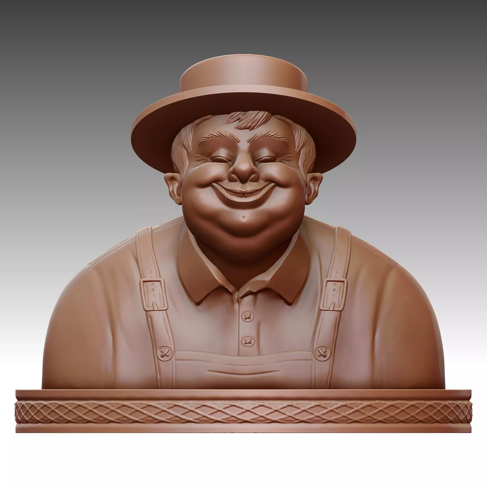 Toon Character -Happy Farmer 3D print model_0