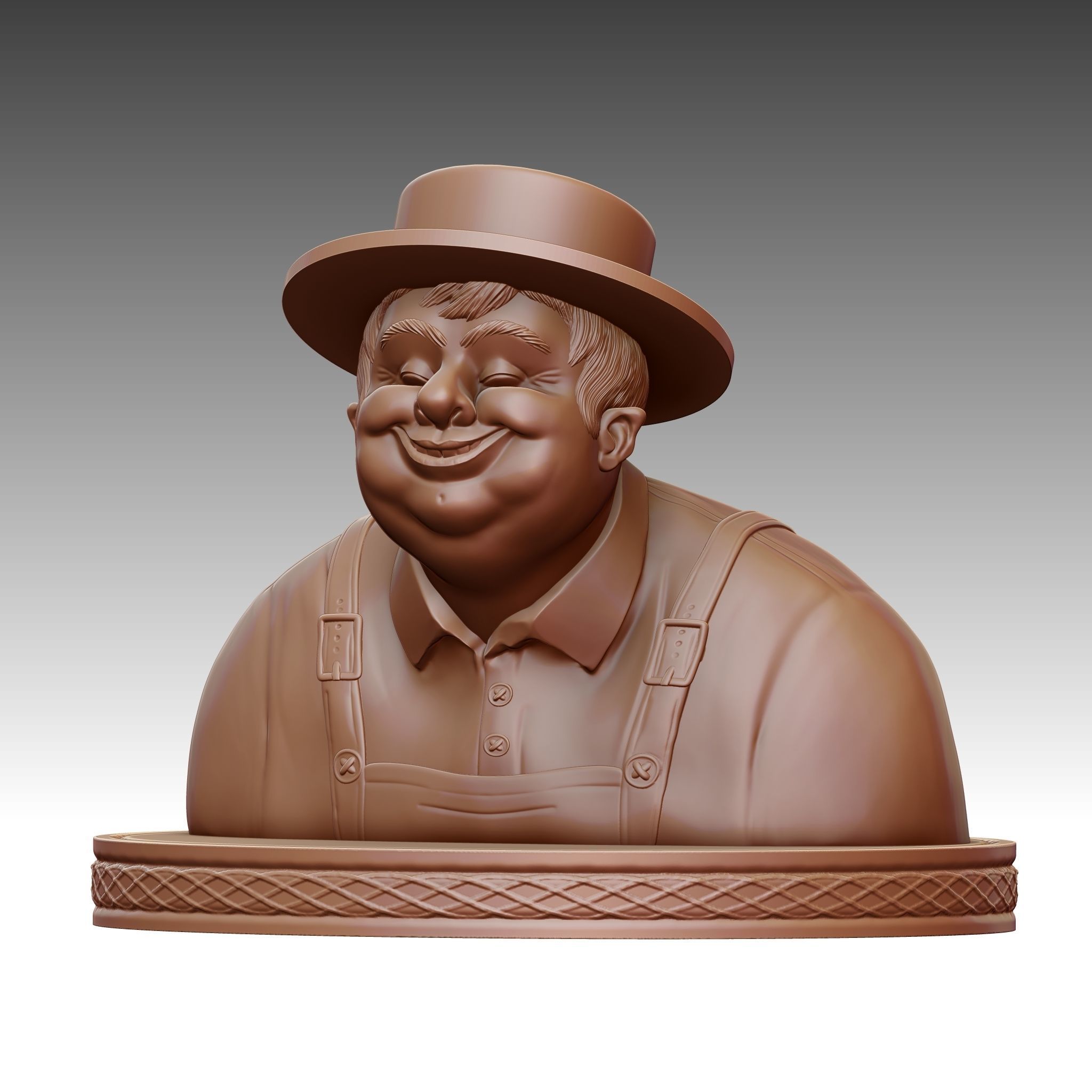 Toon Character -Happy Farmer 3D print model_3