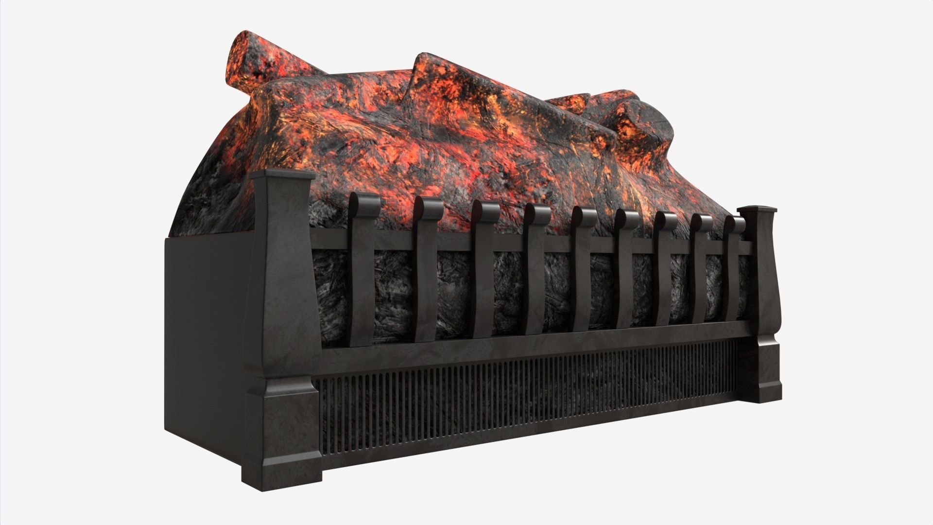 Electric Log Set Heater Duraflame 3D model_1