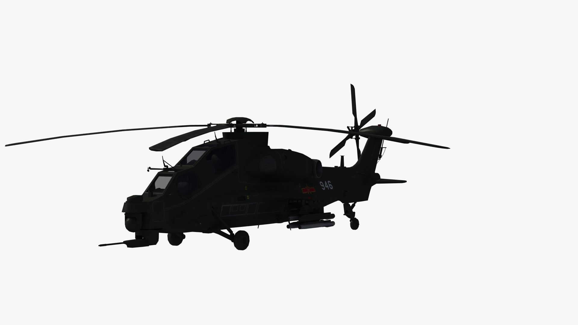 WZ10 Attack Helicopter 3D model_35