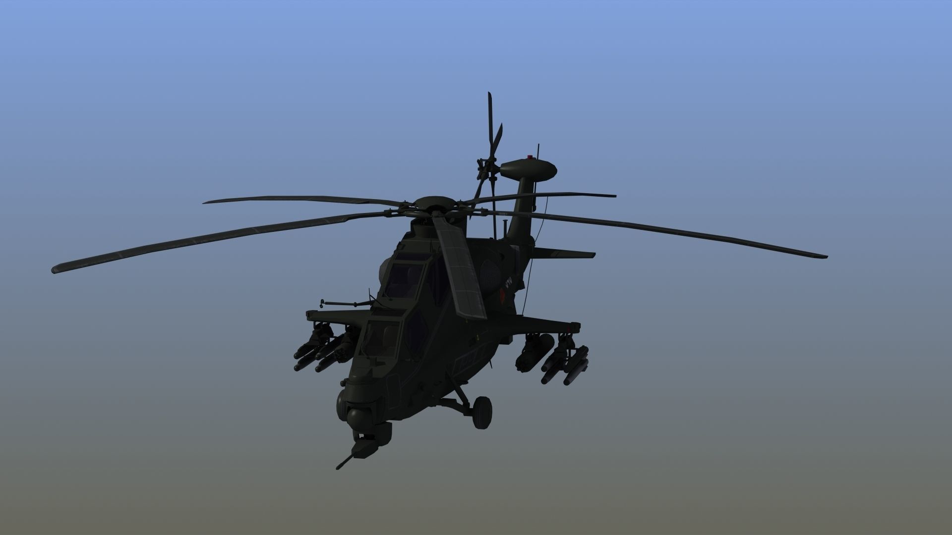 WZ10 Attack Helicopter 3D model_14