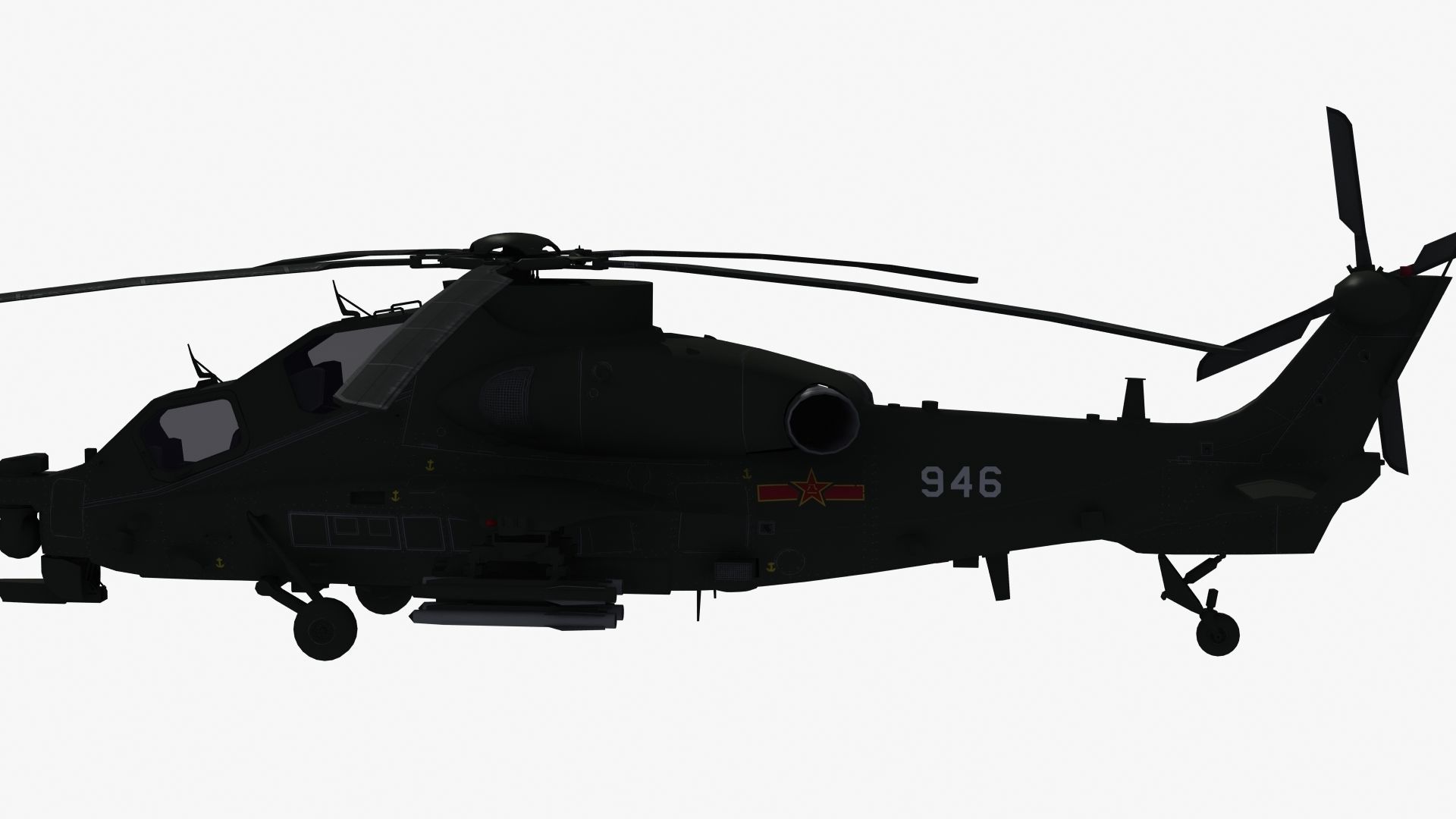 WZ10 Attack Helicopter 3D model_23