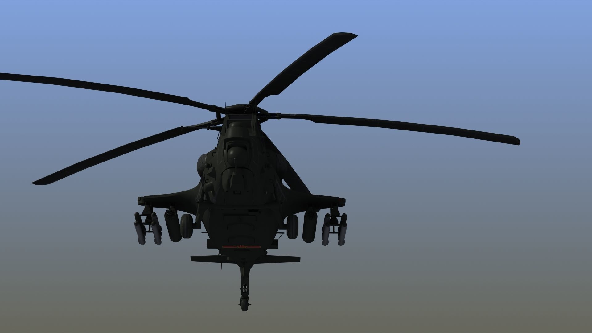 WZ10 Attack Helicopter 3D model_16