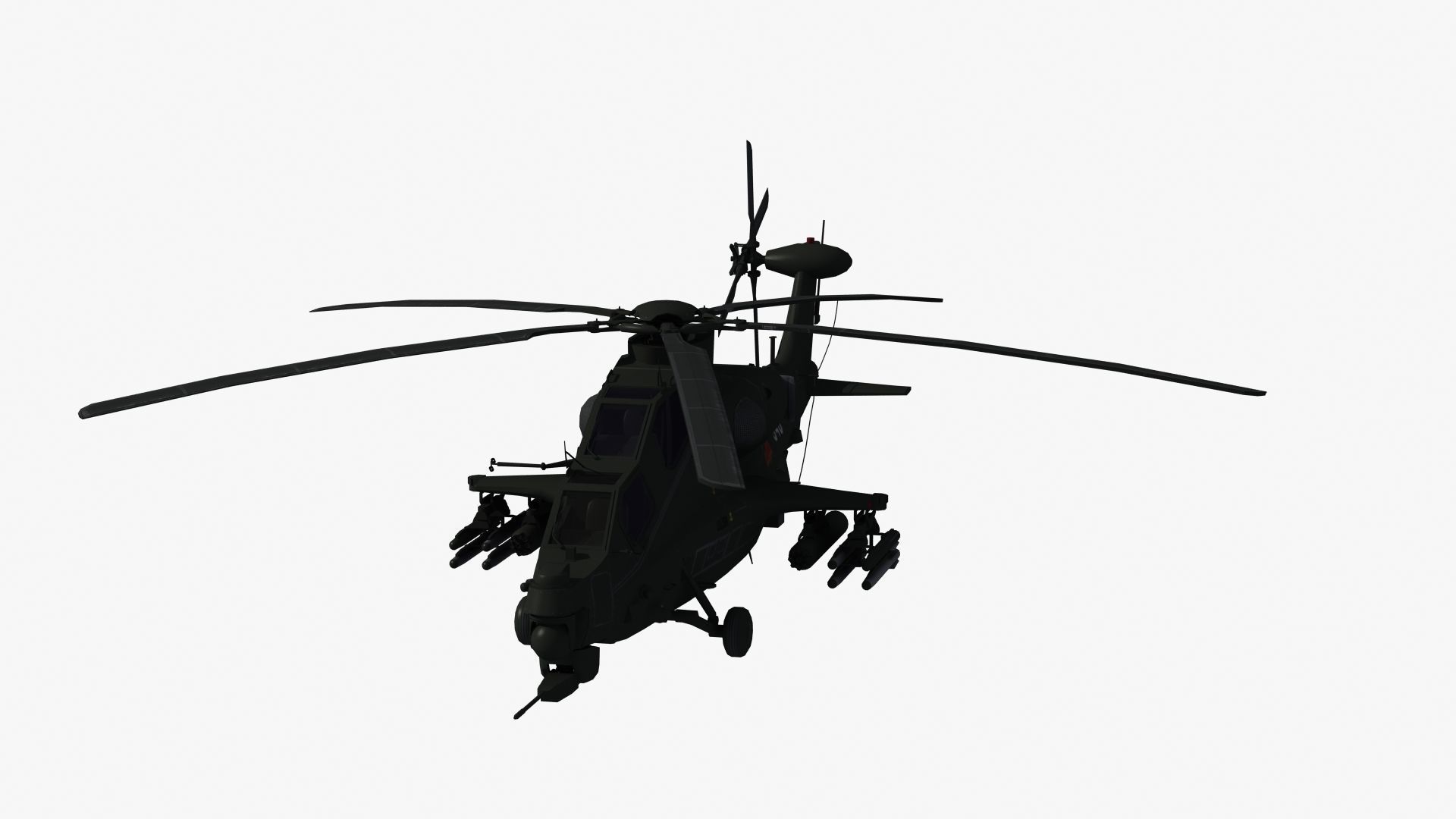 WZ10 Attack Helicopter 3D model_34