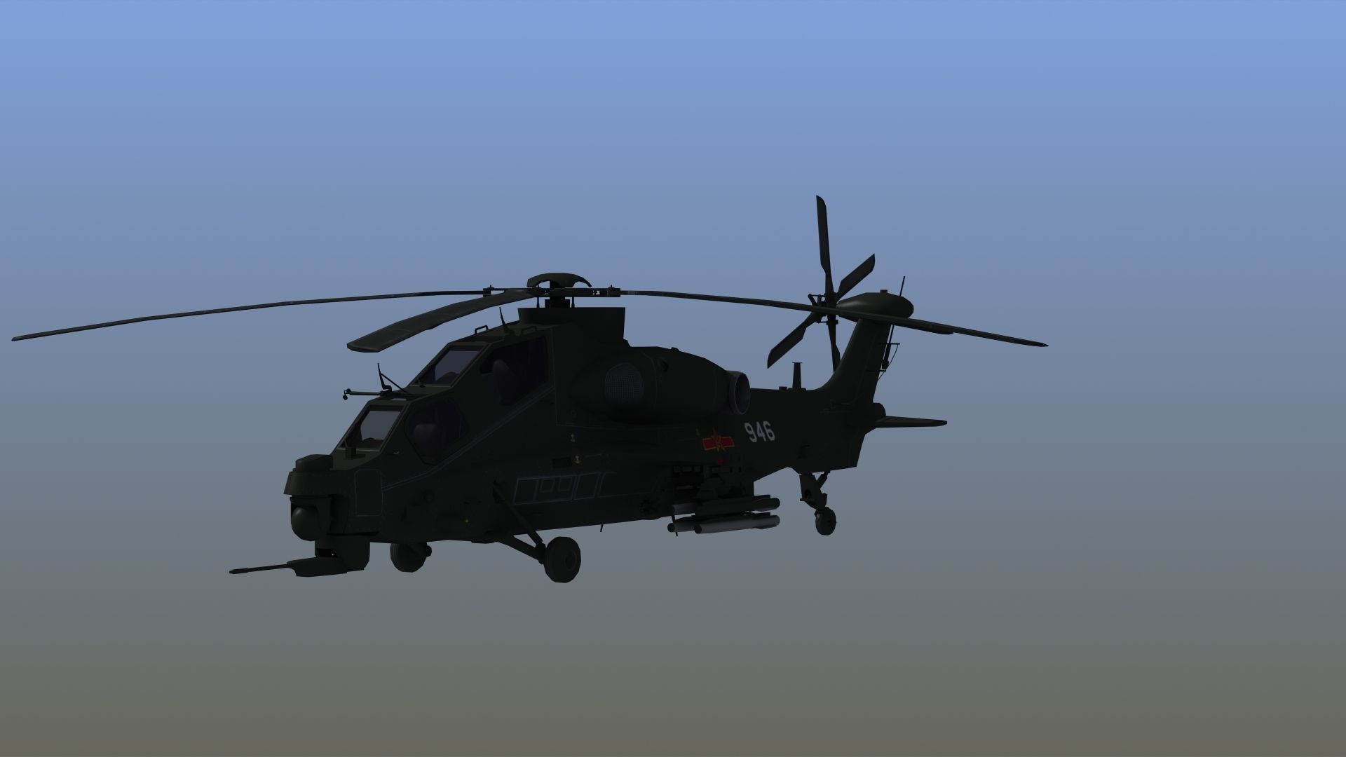 WZ10 Attack Helicopter 3D model_15