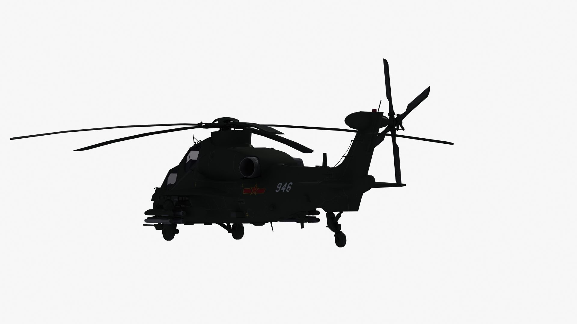 WZ10 Attack Helicopter 3D model_24