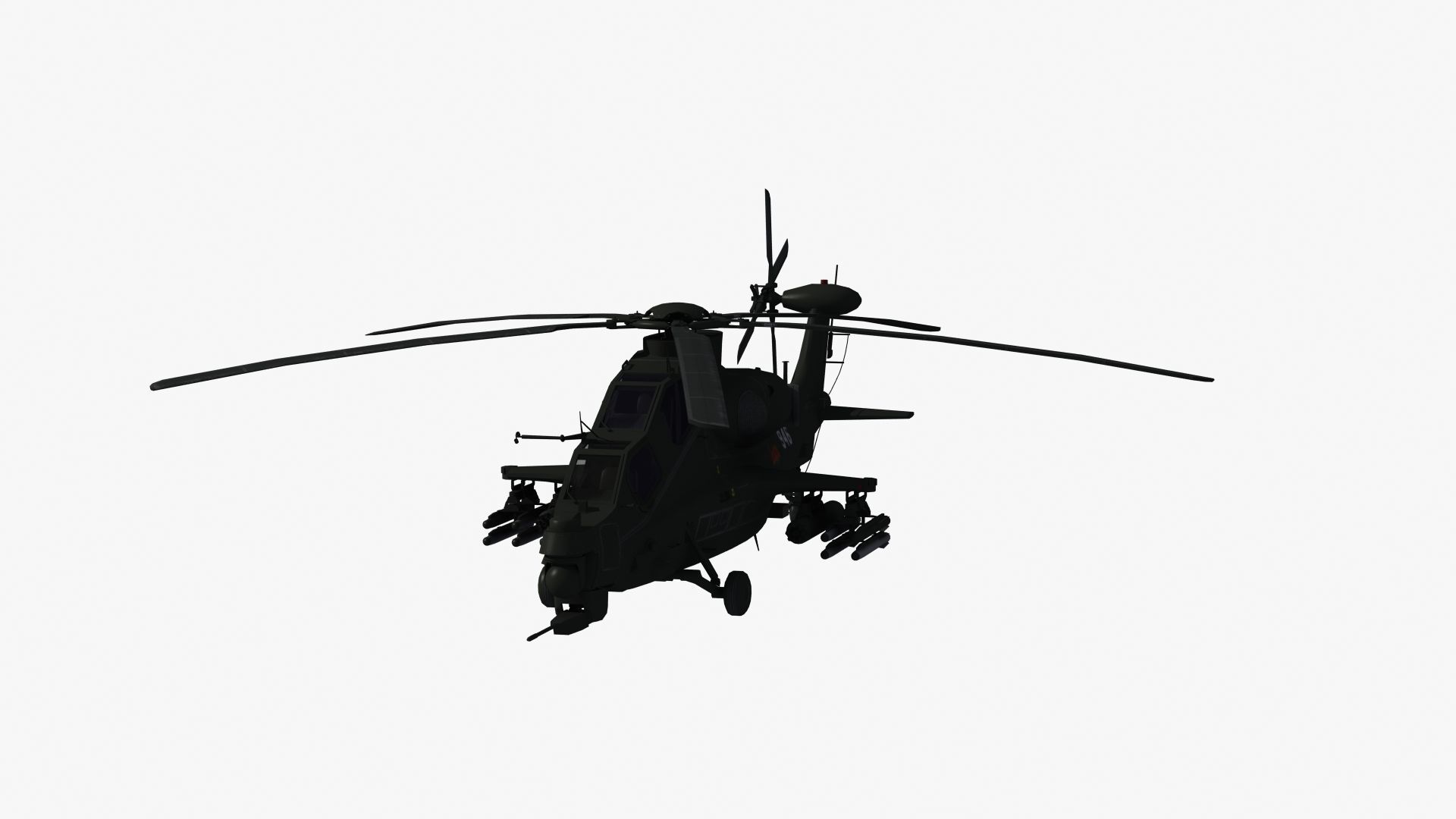 WZ10 Attack Helicopter 3D model_32