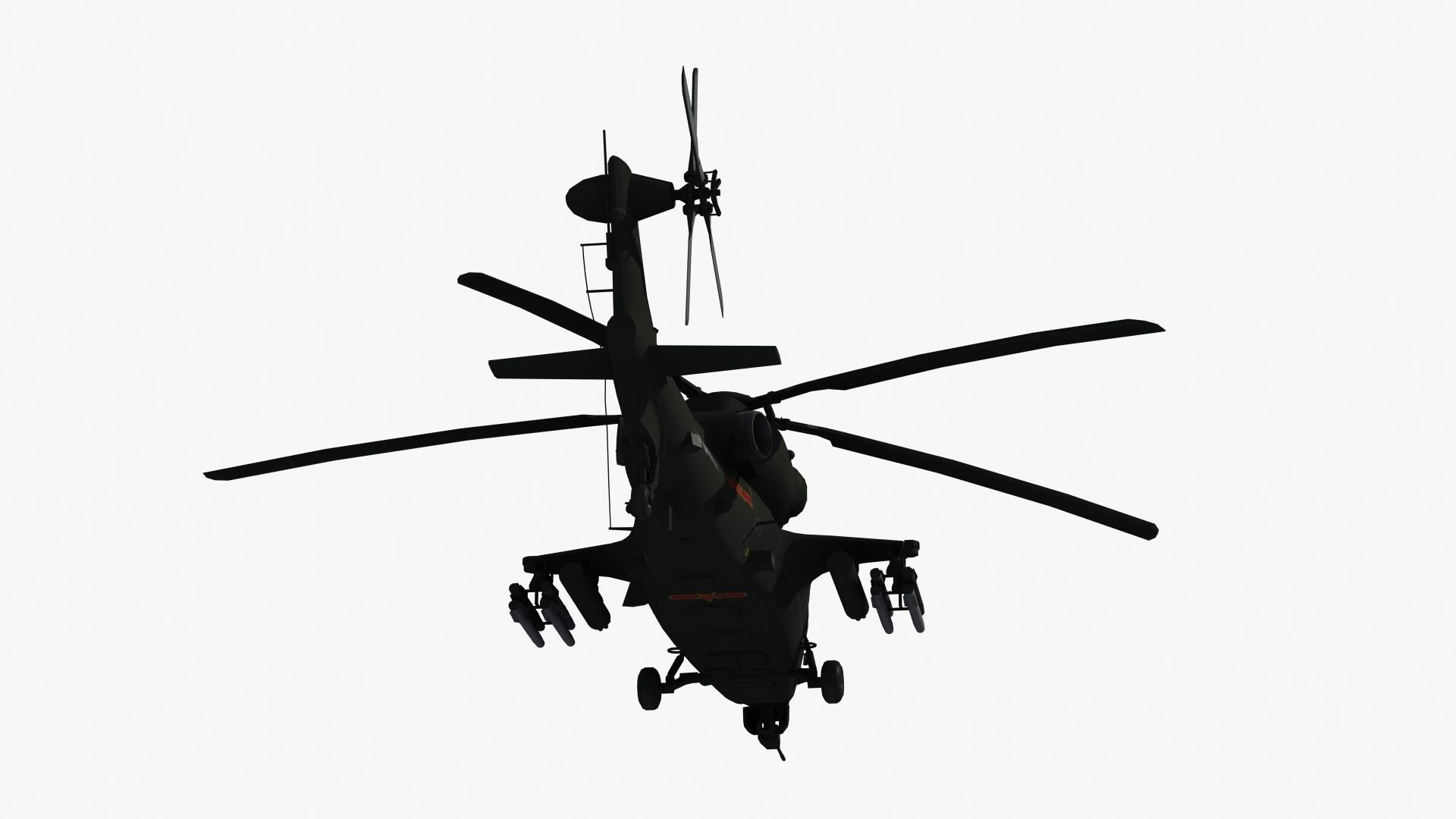 WZ10 Attack Helicopter 3D model_25