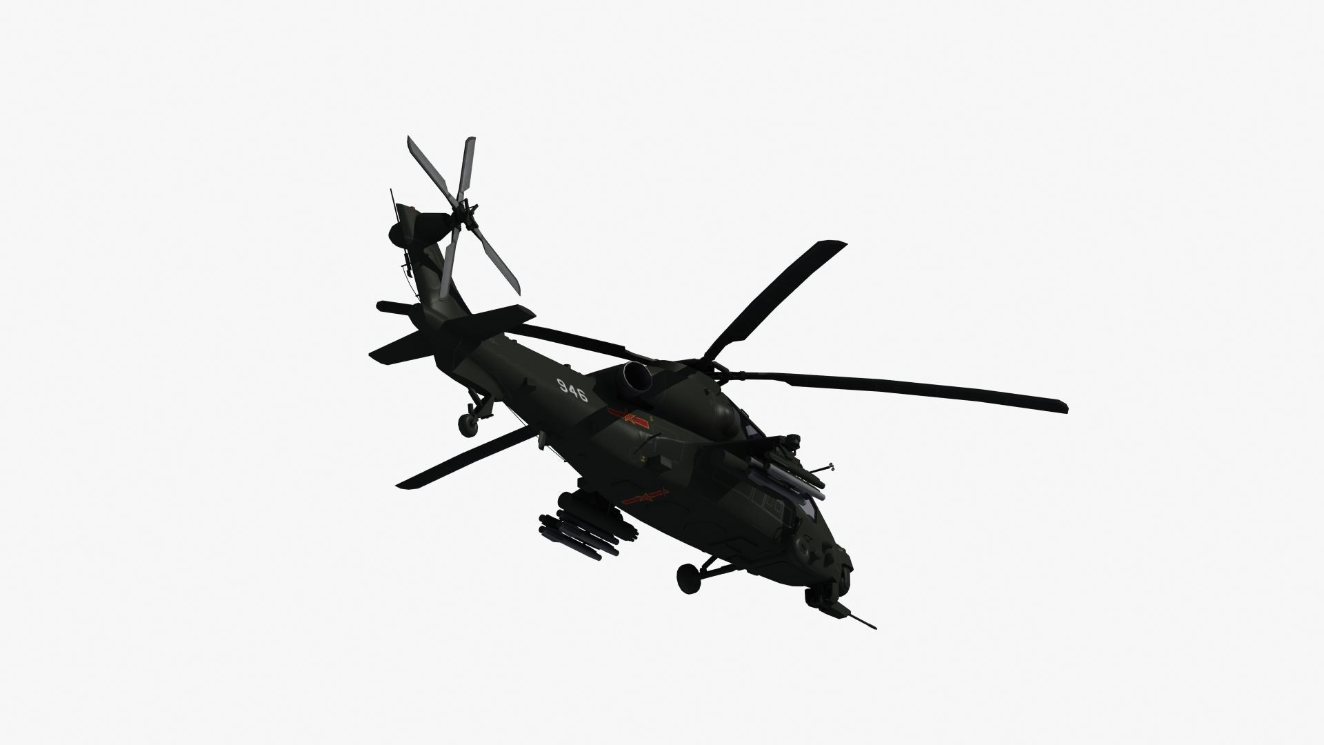 WZ10 Attack Helicopter 3D model_26