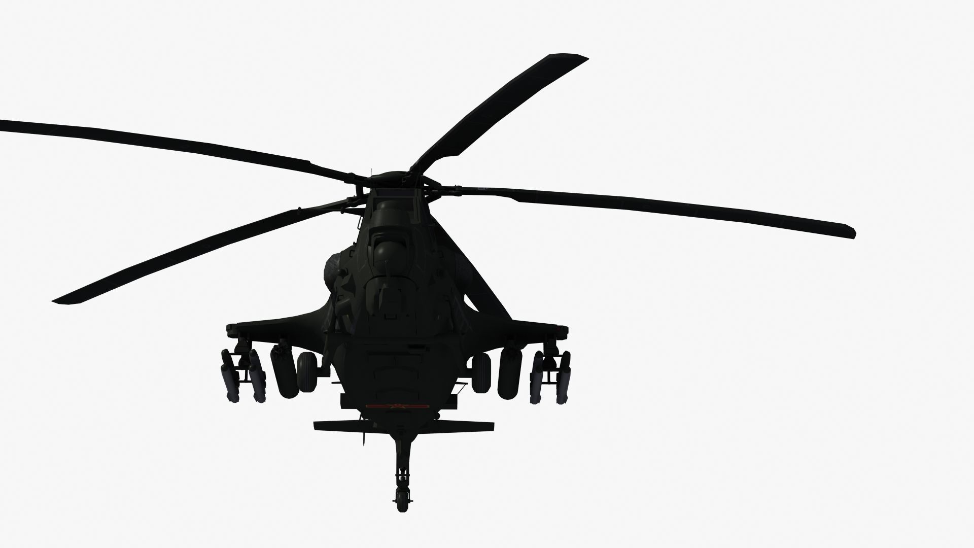 WZ10 Attack Helicopter 3D model_36