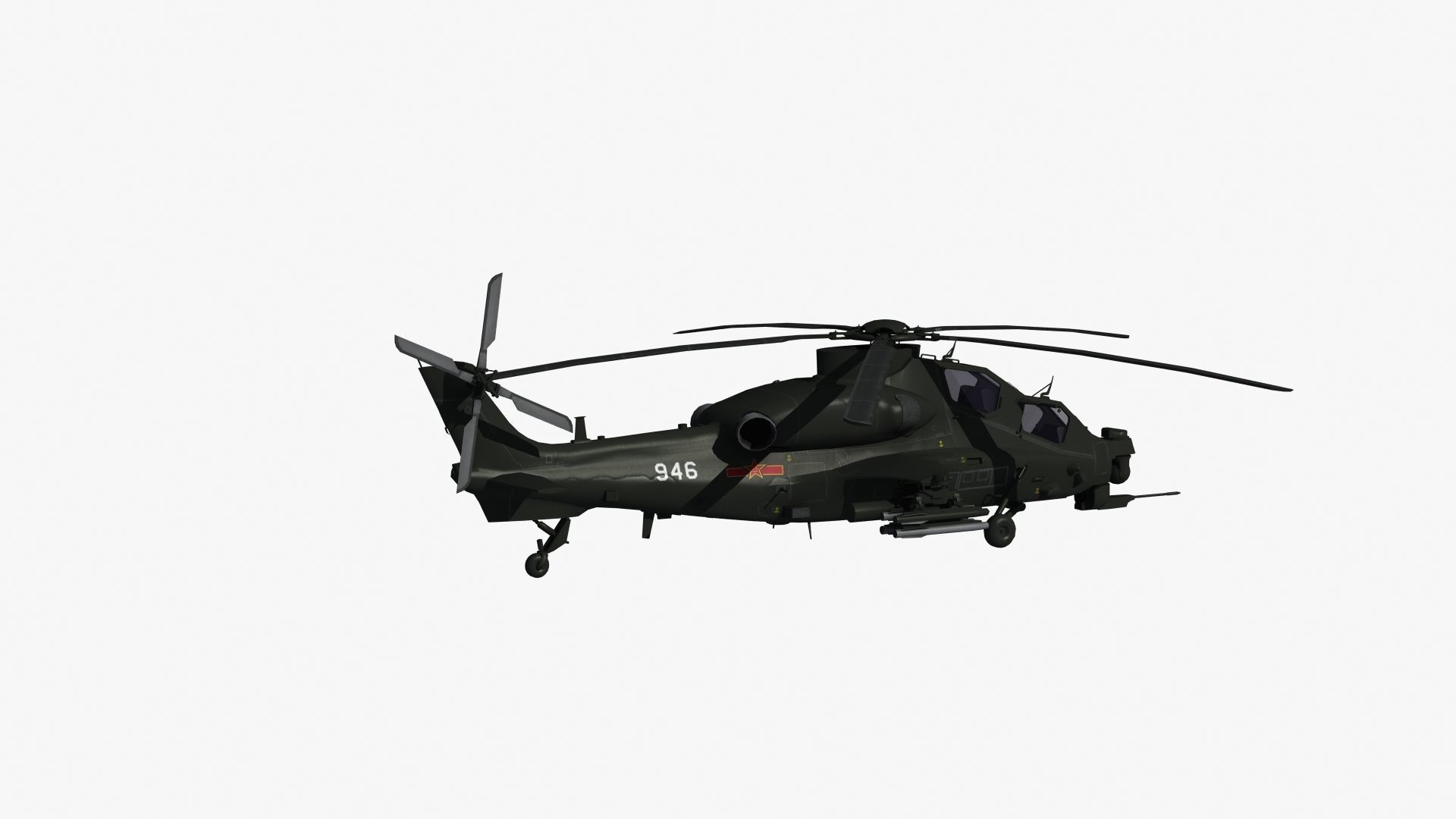 WZ10 Attack Helicopter 3D model_30
