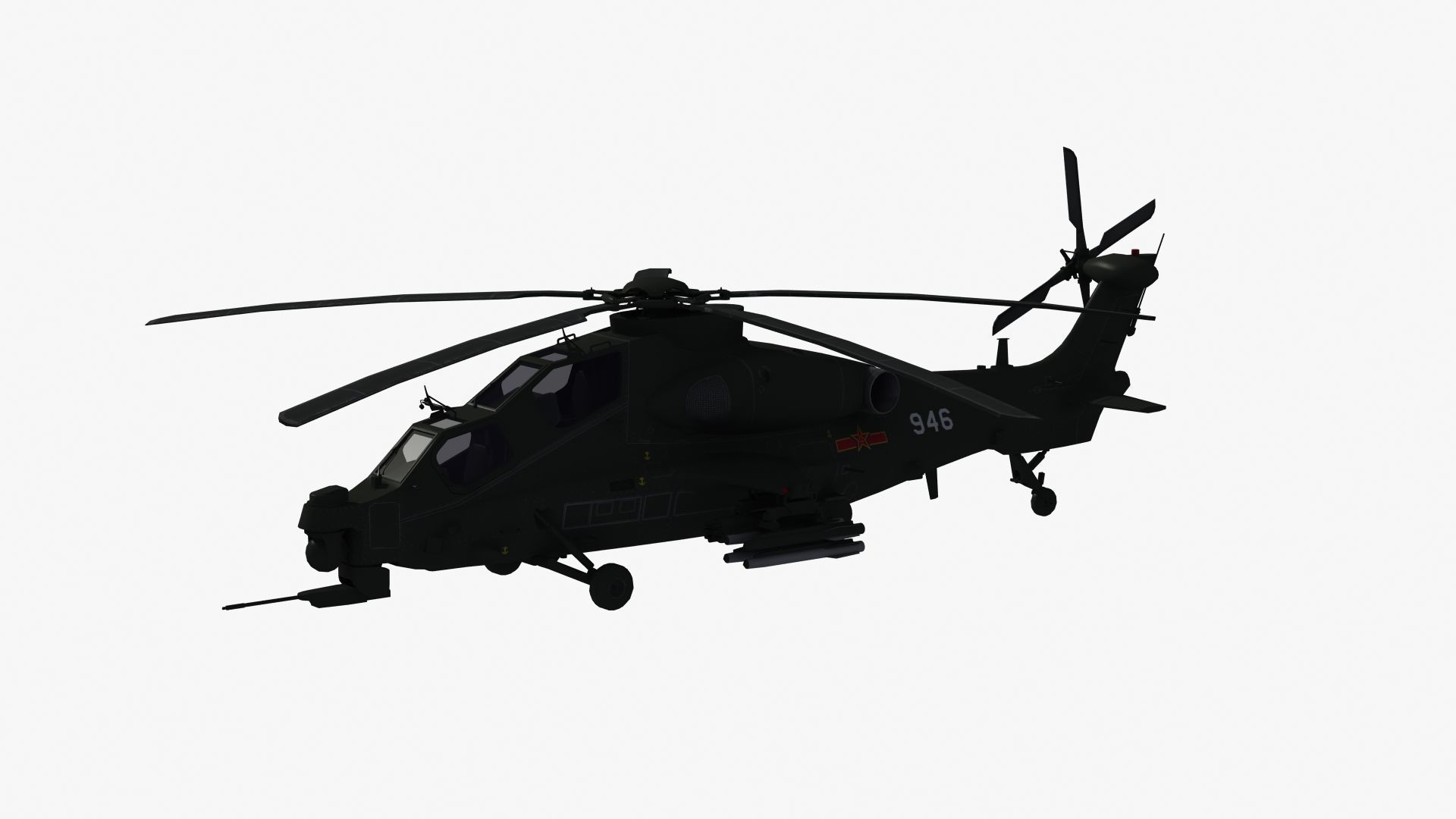 WZ10 Attack Helicopter 3D model_22