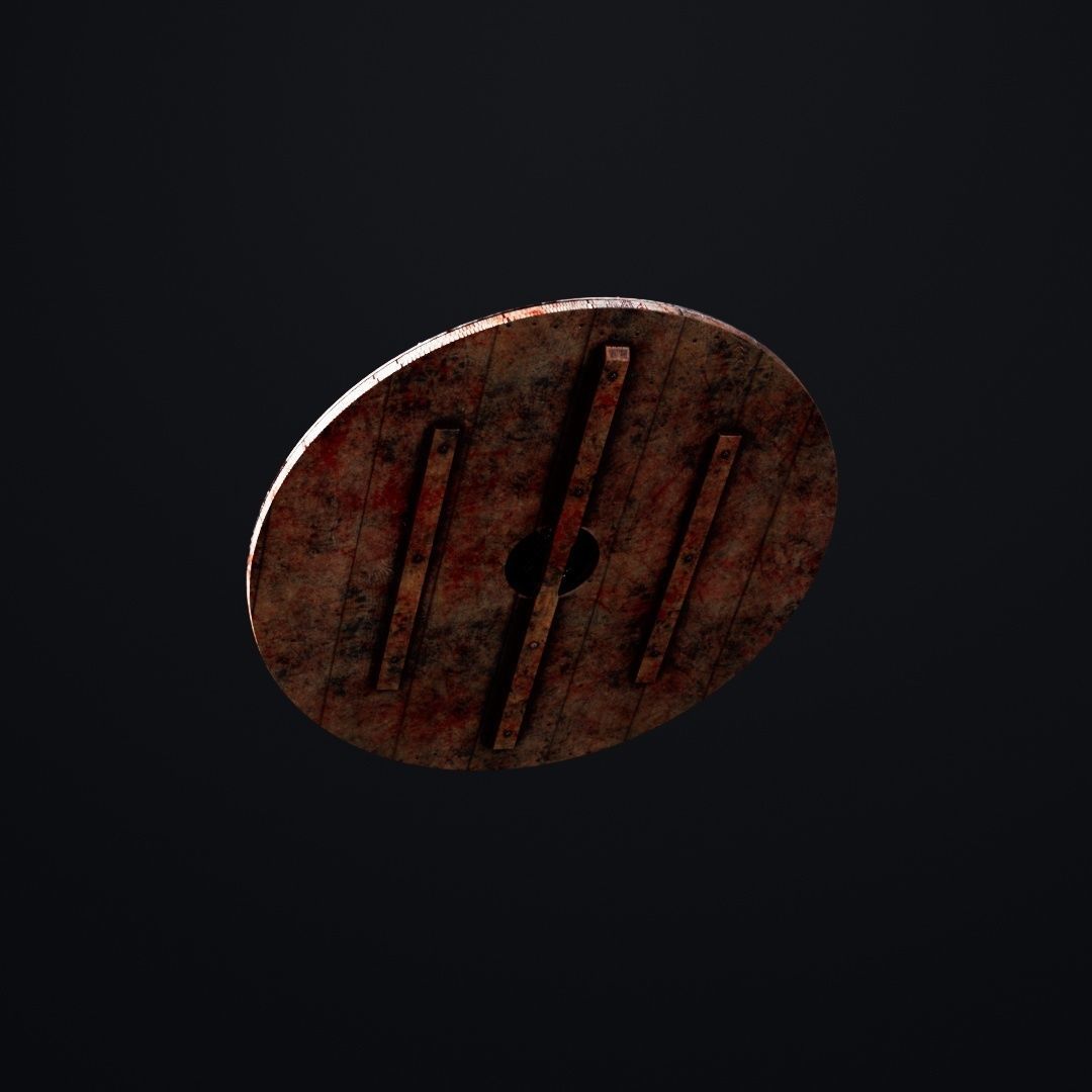 Viking Shield var 04 Low-poly 3D model_2