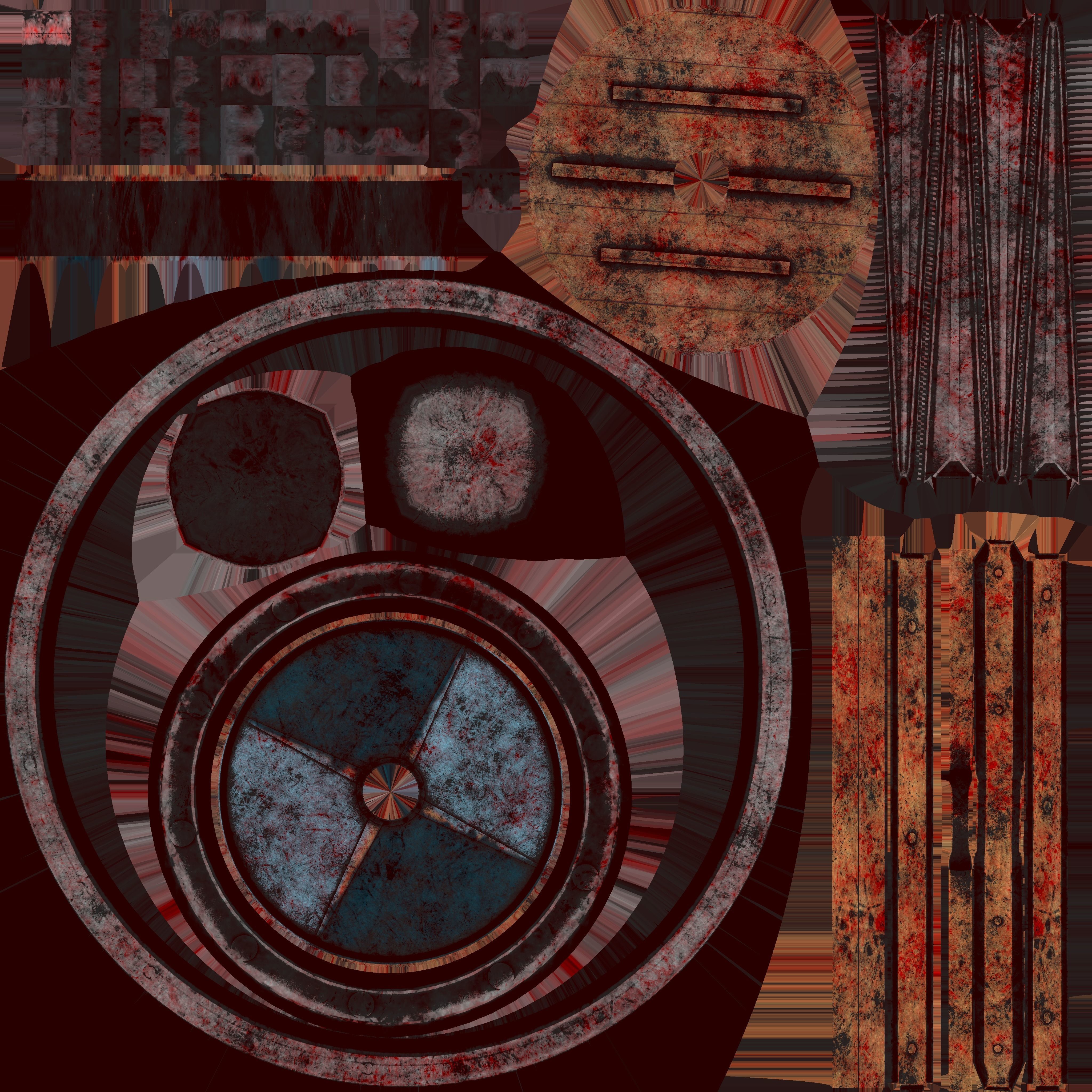 Viking Shield var 04 Low-poly 3D model_12