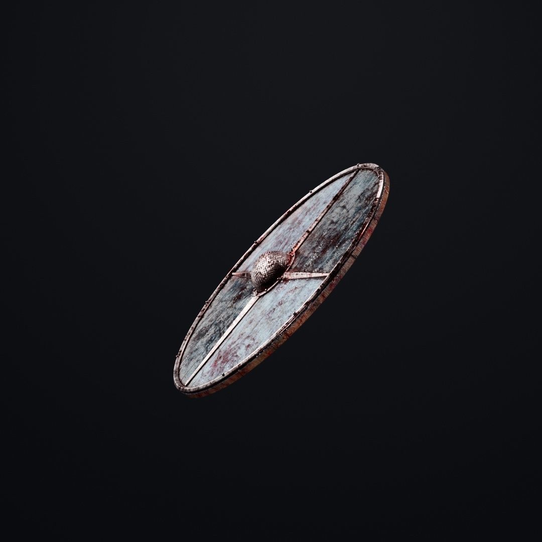 Viking Shield var 04 Low-poly 3D model_3