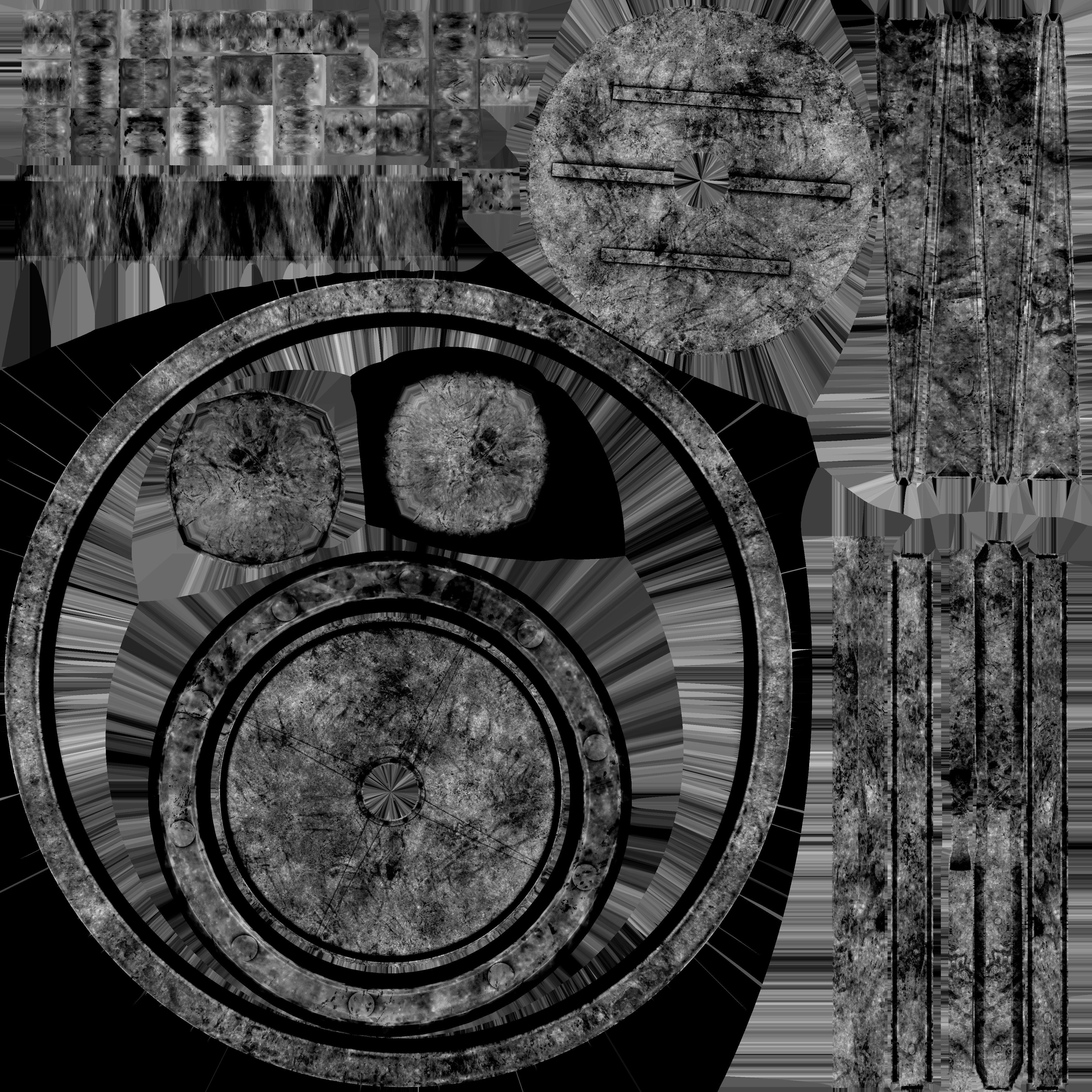 Viking Shield var 04 Low-poly 3D model_16