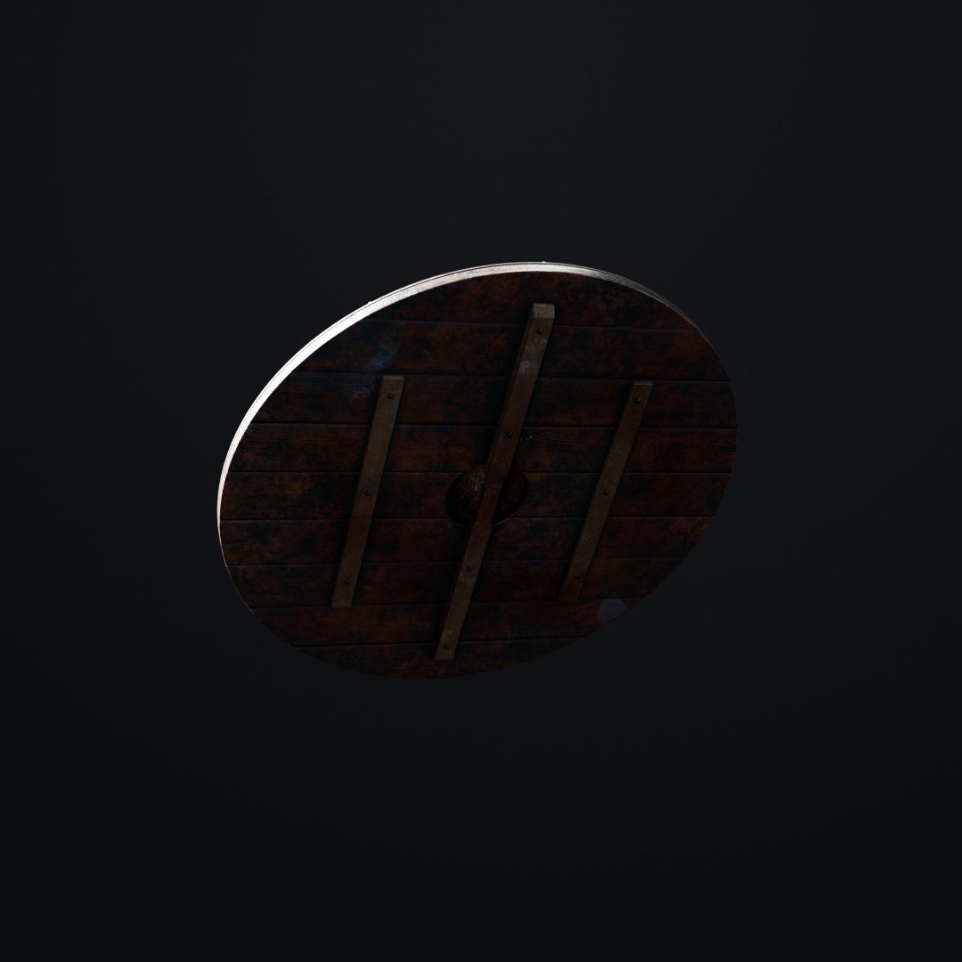 Viking Shield var03 Low-poly 3D model_2