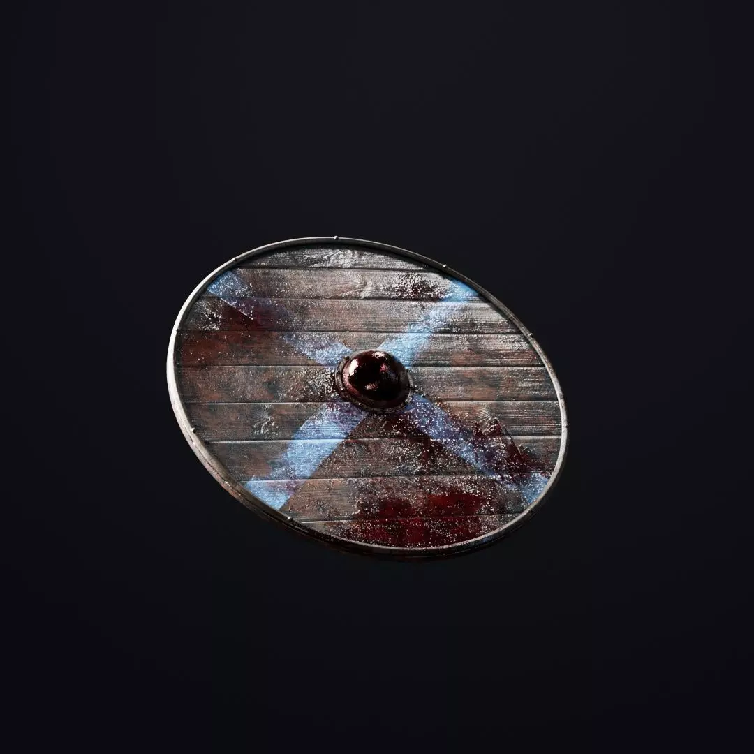 Viking Shield var03 Low-poly 3D model_0