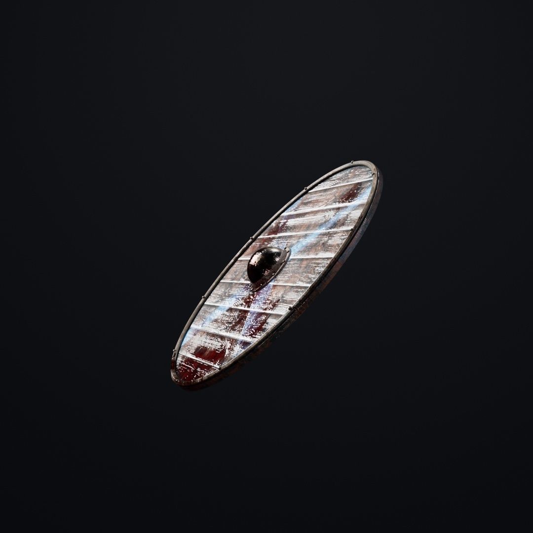 Viking Shield var03 Low-poly 3D model_3