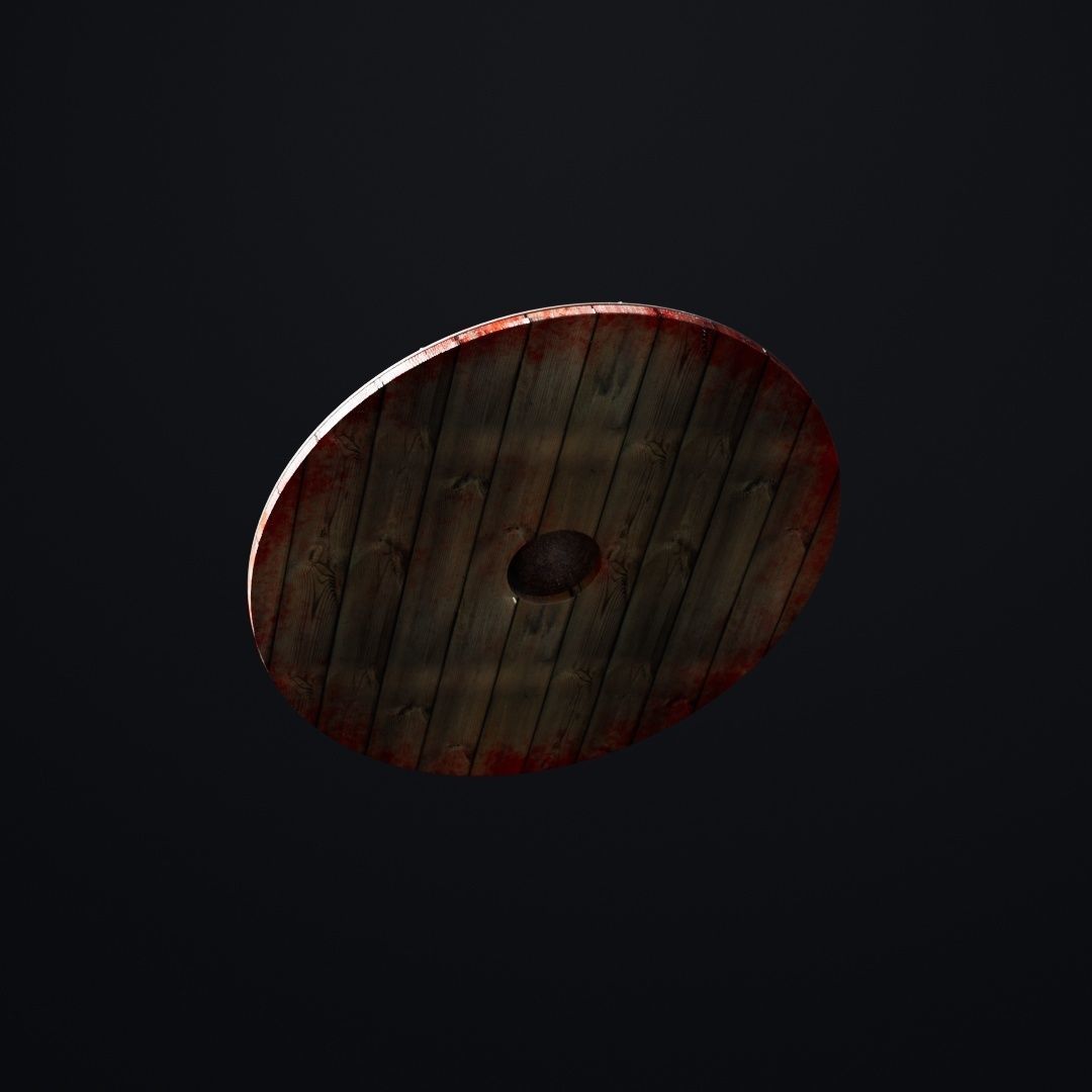 Viking Shield var01 Low-poly 3D model_2