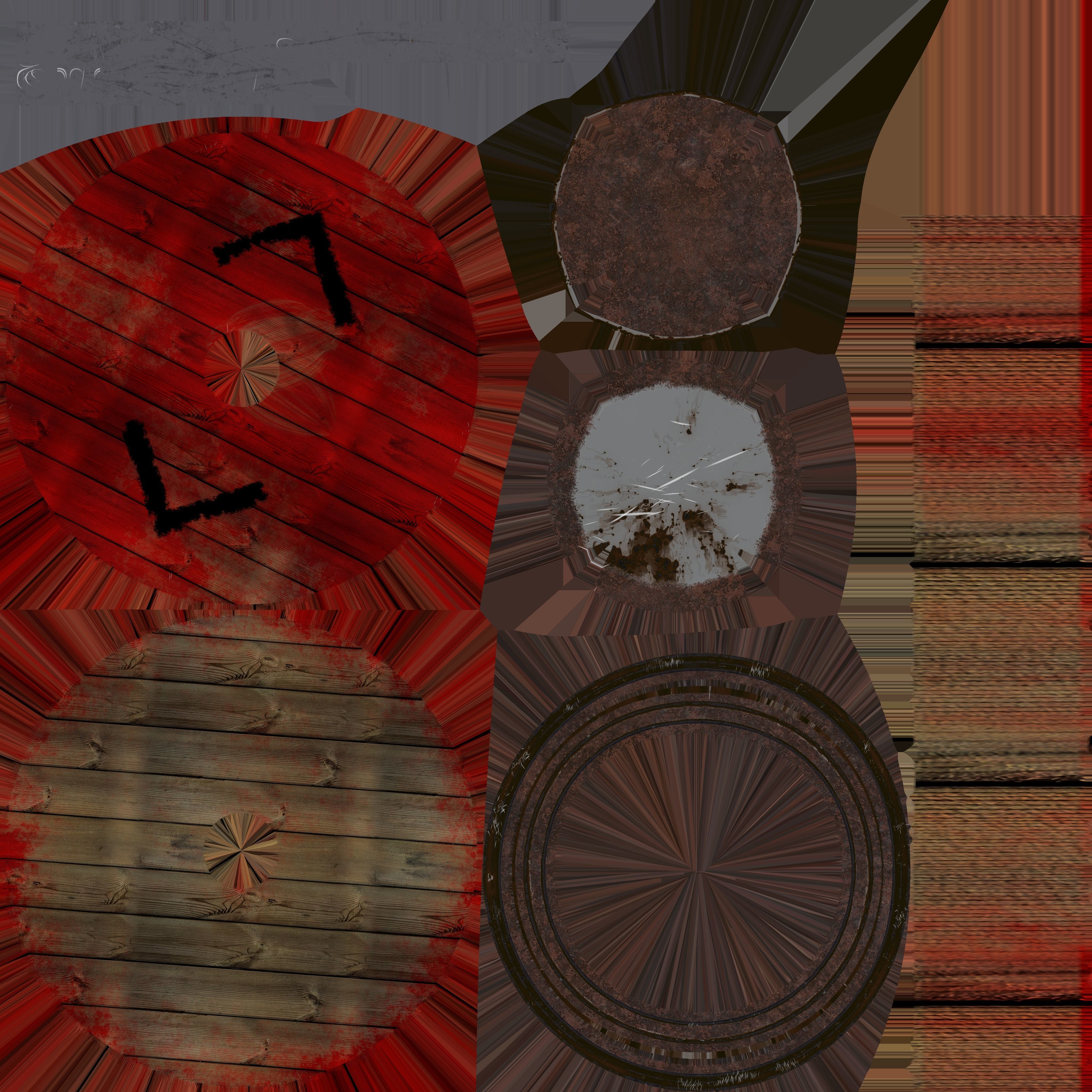 Viking Shield var01 Low-poly 3D model_12