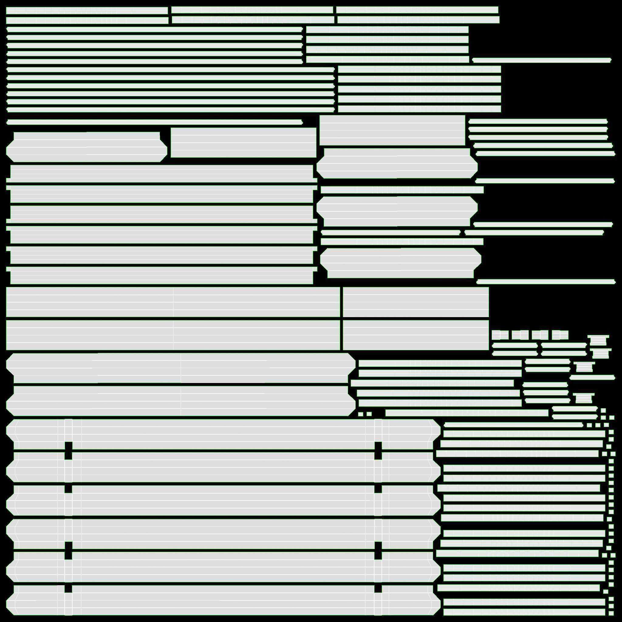 Folding Fireplace Screen 3-Panel Metal Mesh 3D model_8