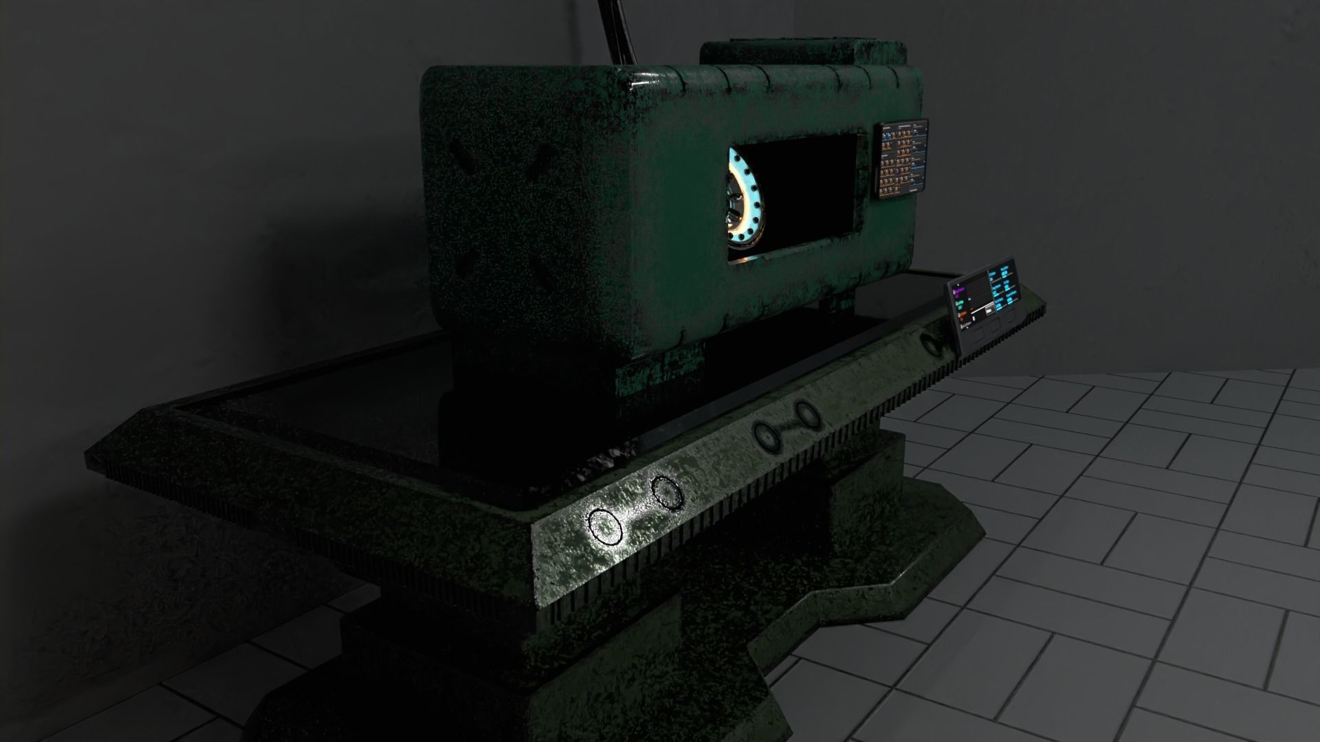 Sci-Fi office 3D model_4