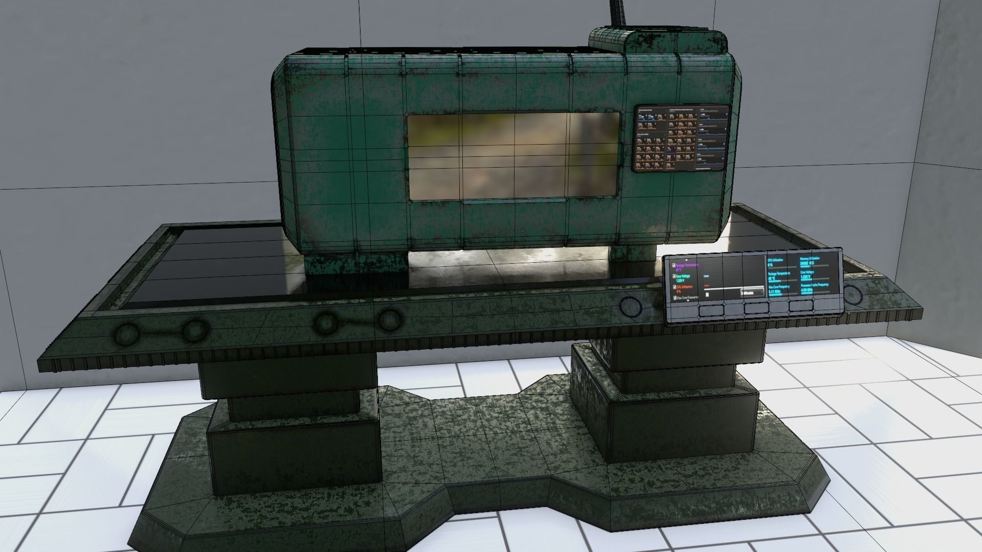 Sci-Fi office 3D model_12