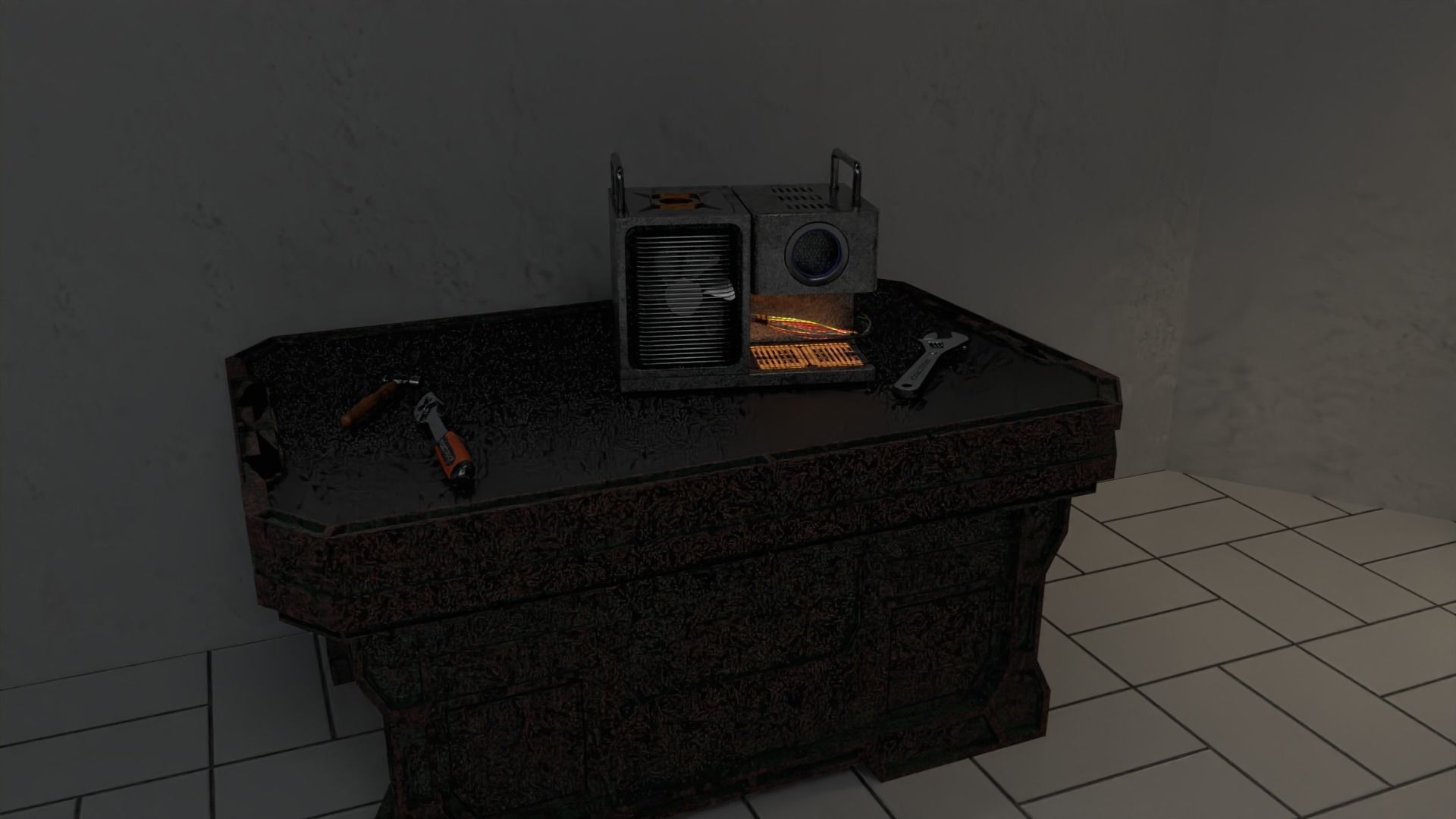 Sci-Fi office 3D model_7